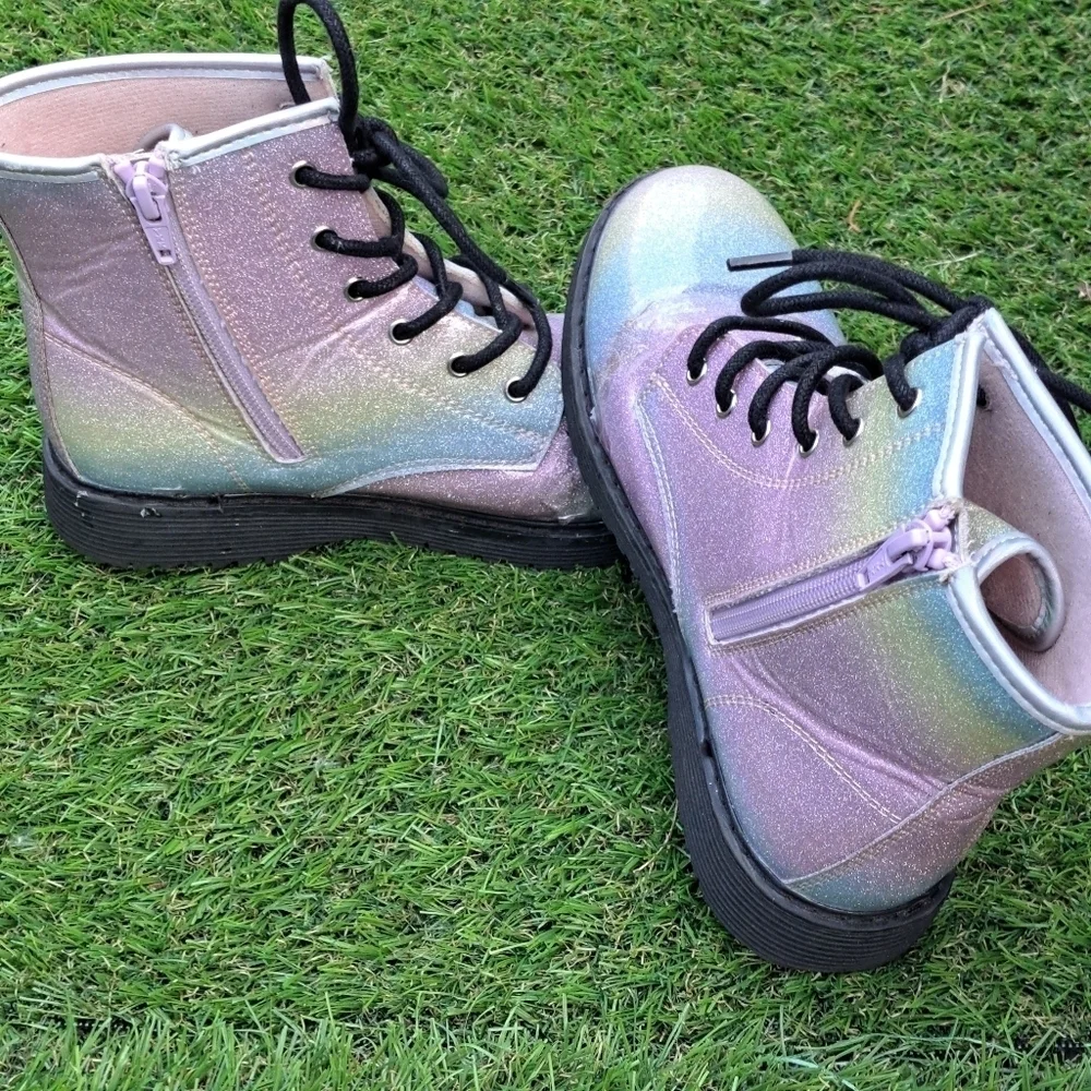 The Children's Place Multi Color Glitter Ankle Boots   Size 3